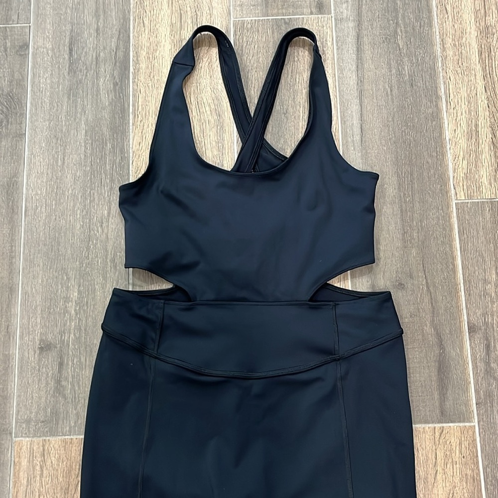 NEW Free People Movement My High Onesie Open Back Jumpsuit Black Size Large - Picture 3 of 6